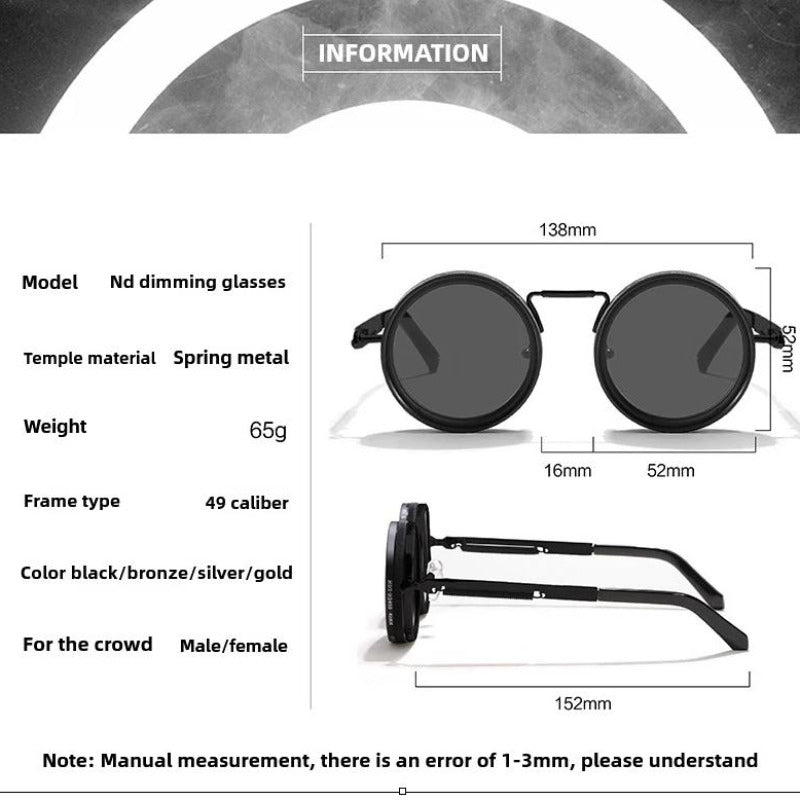 Lenorea Steampunk Rotatable Retro Sunglasses