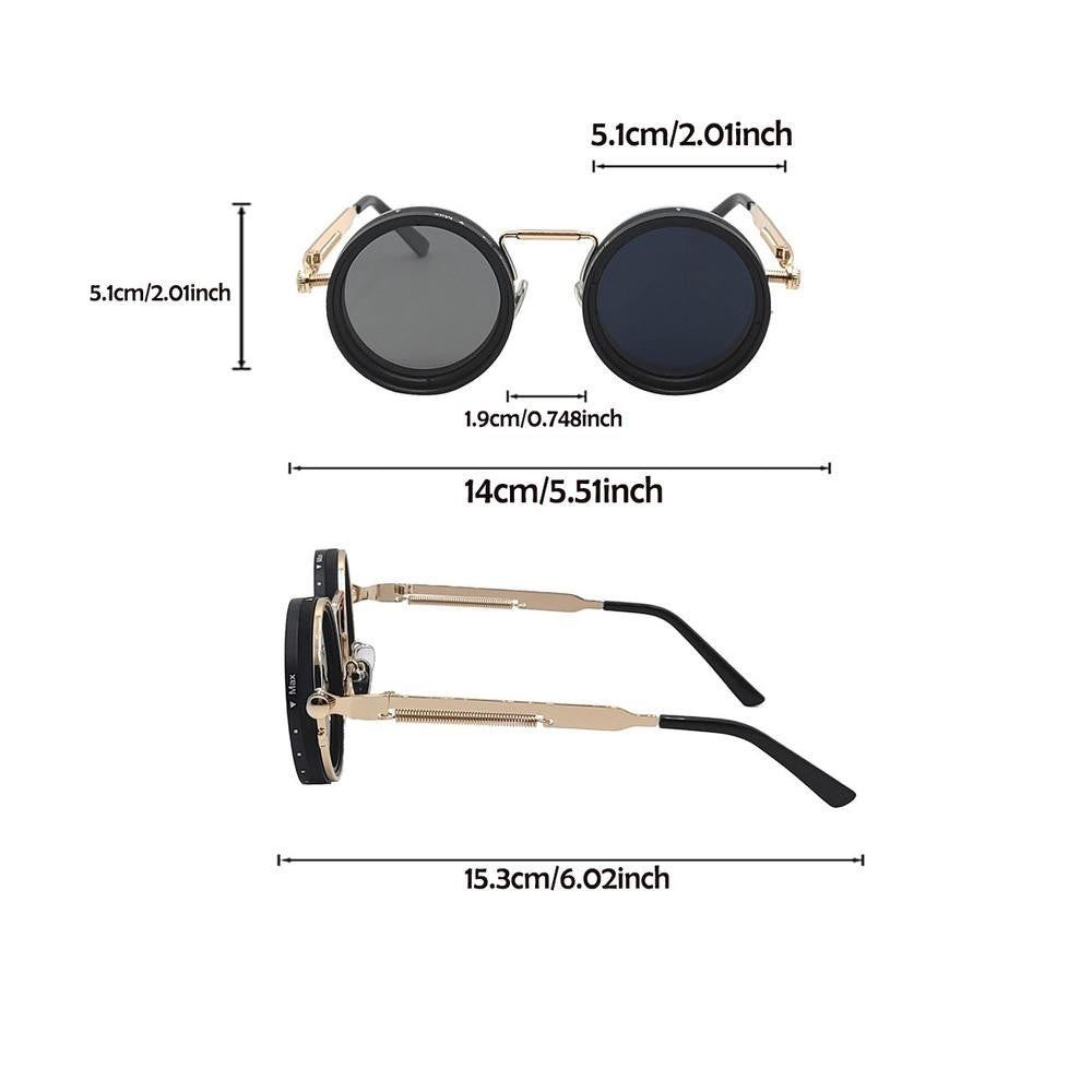 Lenorea Steampunk Rotatable Retro Sunglasses
