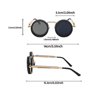 Lenorea Steampunk Rotatable Retro Sunglasses